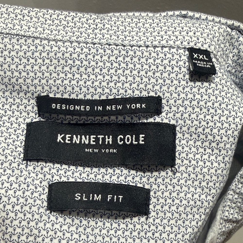 Kenneth Cole Anchor Pattern Slim Fit Shirt
